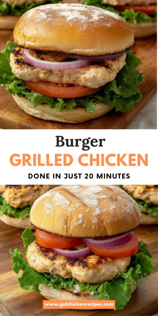 grilled chicken burger​ pin