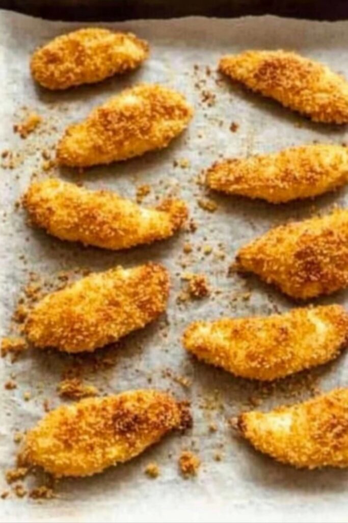 Bake the tenders for 20 minutes or until they reach an internal temperature of 165F. image
