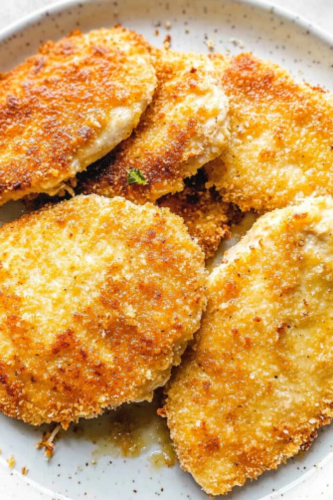 baked chicken cutlet dish