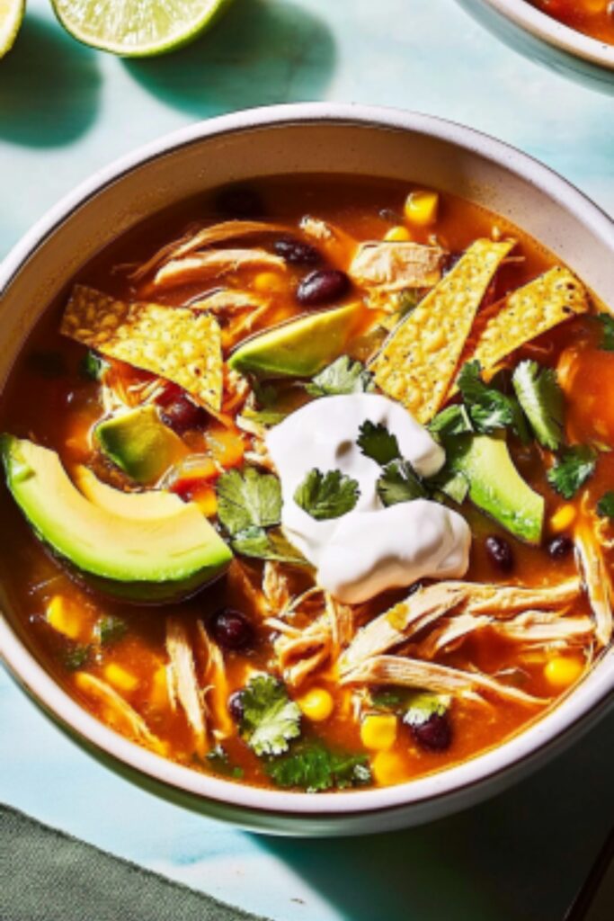 chicken tortilla soup recipe slow cooker image
