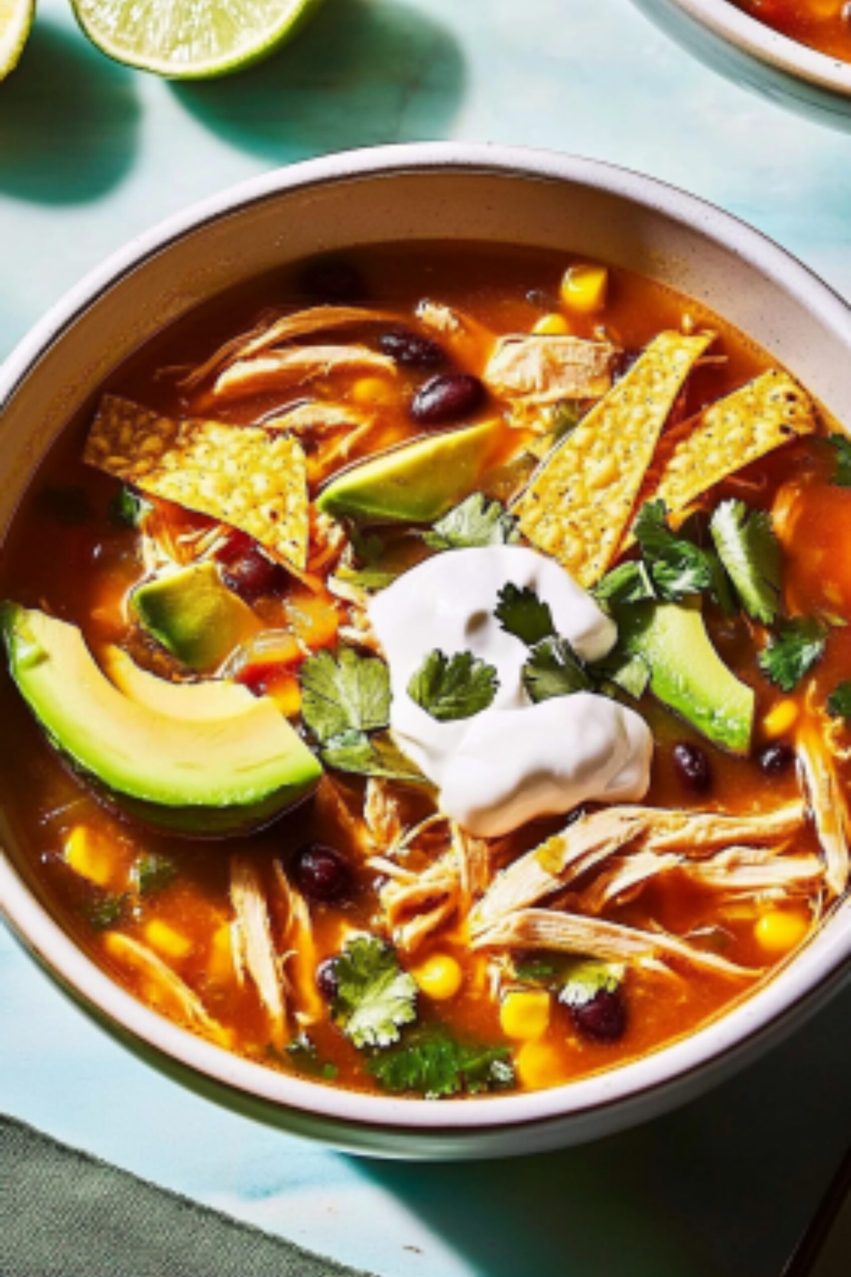 chicken tortilla soup recipe slow cooker​ image
