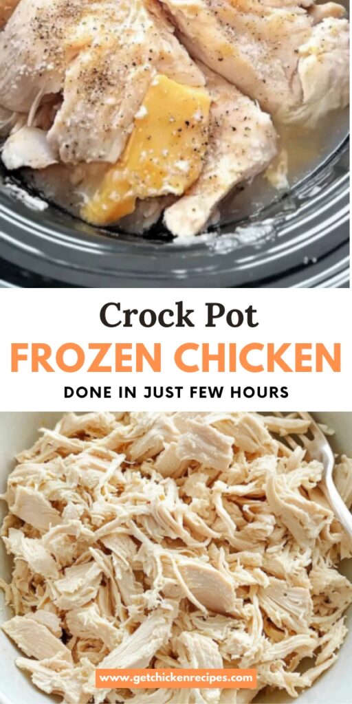 frozen chicken in crock pot pin