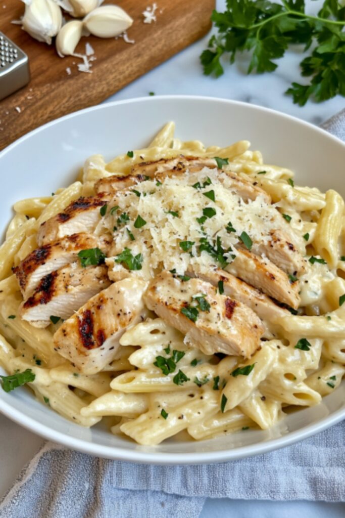 grilled chicken alfredo​ image
