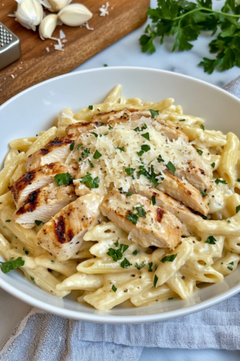 grilled chicken alfredo​ image