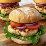 grilled chicken burger​ dish