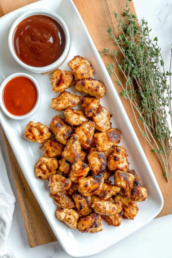 grilled chicken nuggets​ dish
