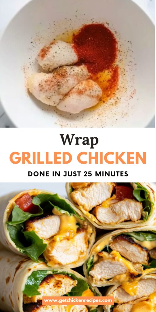 grilled chicken wrap pin