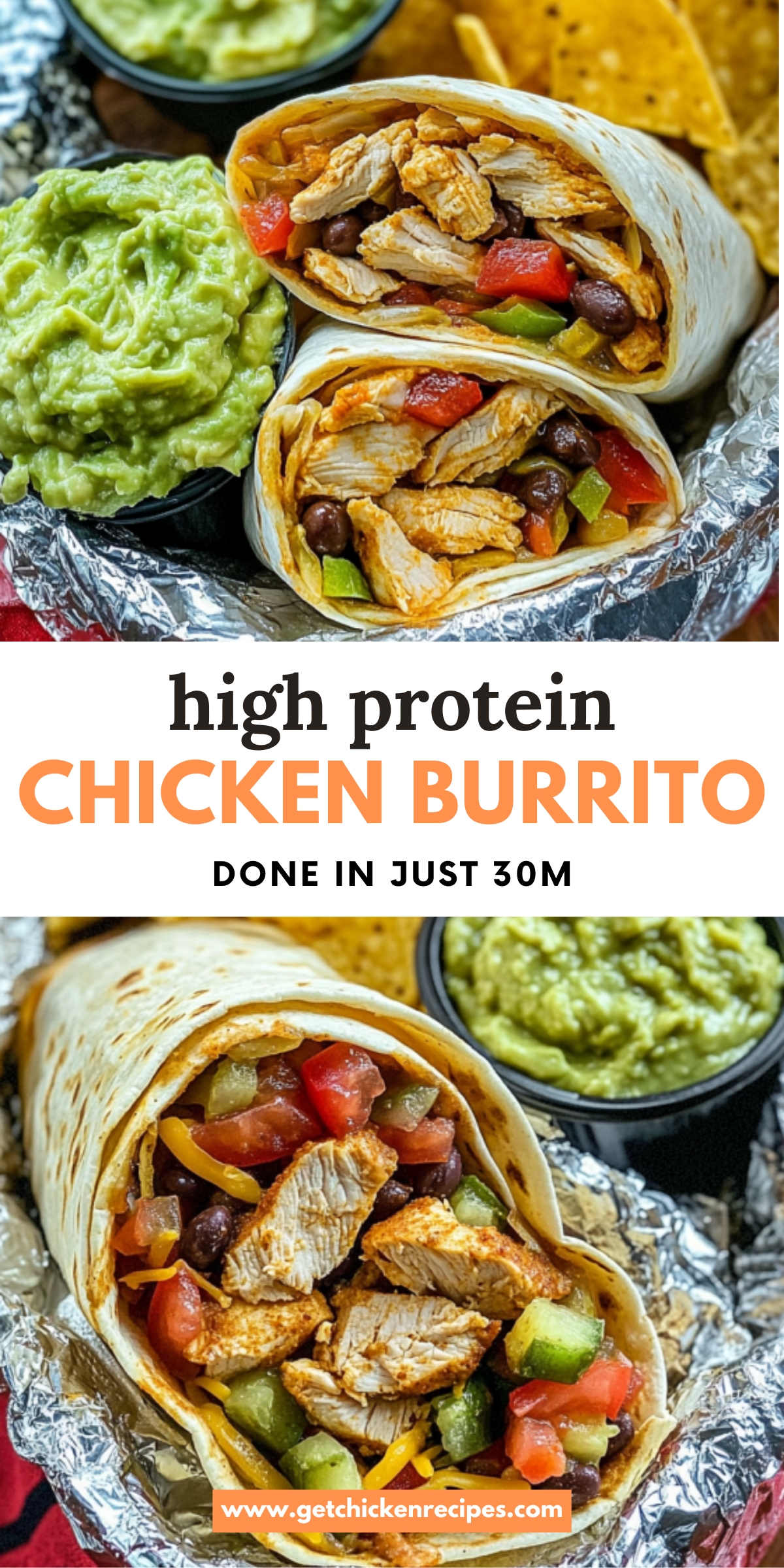 High Protein Chicken Burrito Recipe