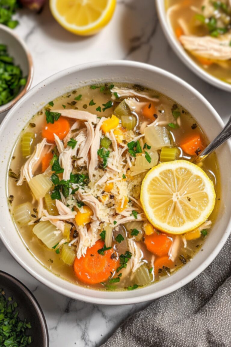 low carb chicken noodle soup recipe​ image