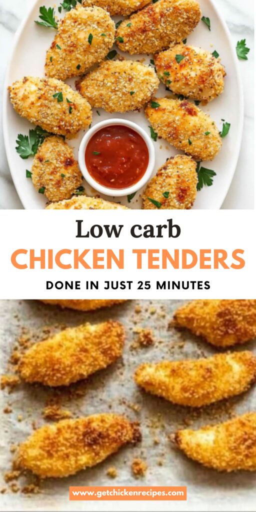 low carb chicken tenders recipe pin