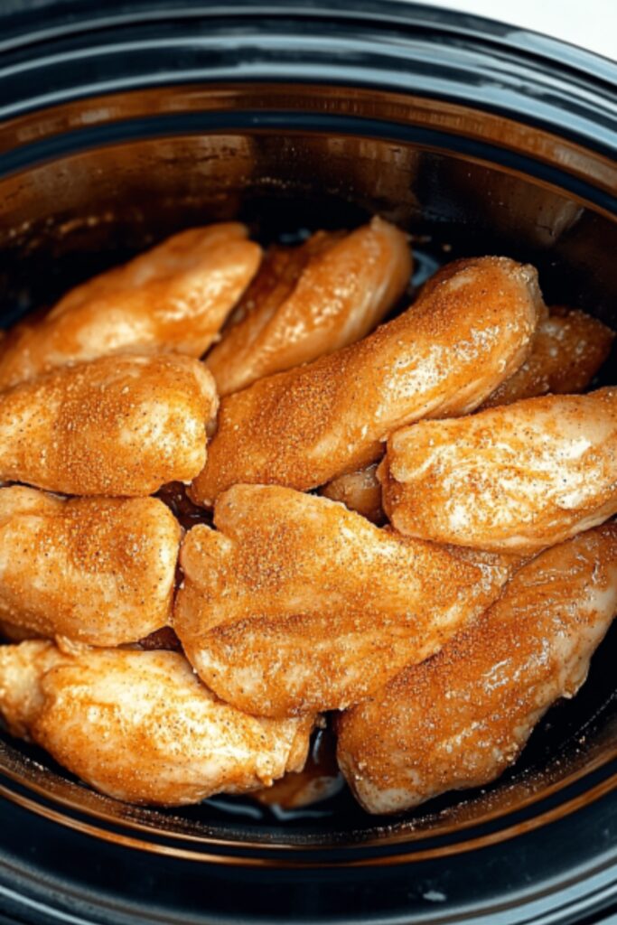 slow cooker chicken tenderloins step 1​ image