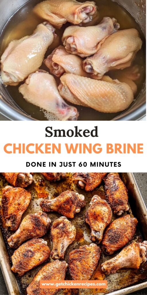 smoked chicken wing brine recipe pin