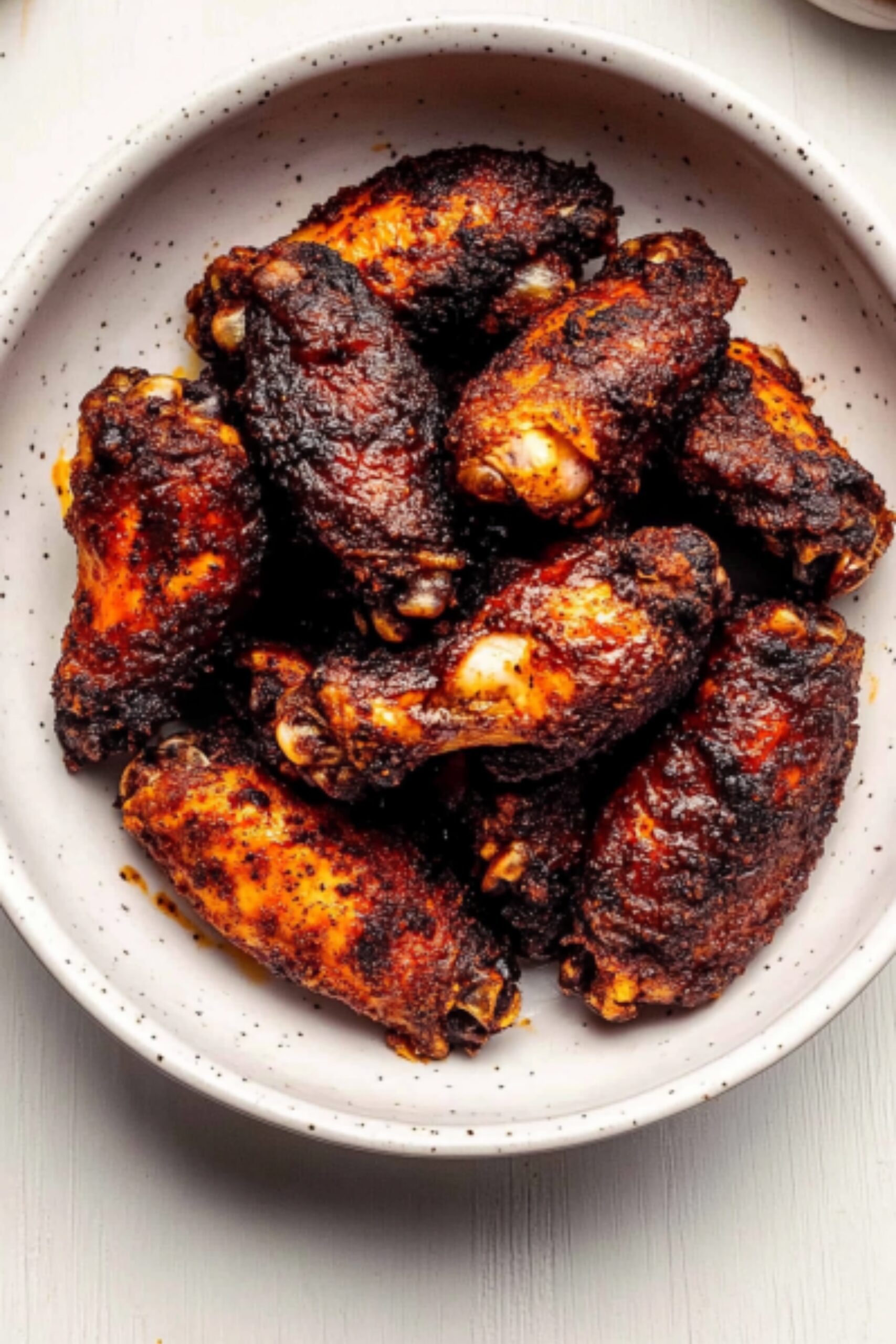 smoked chicken wing rub dish