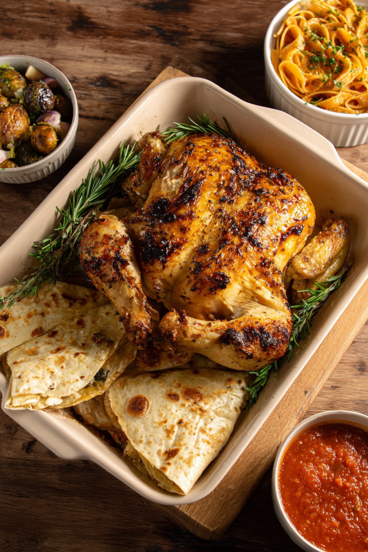 Rotisserie Chicken Three Ways