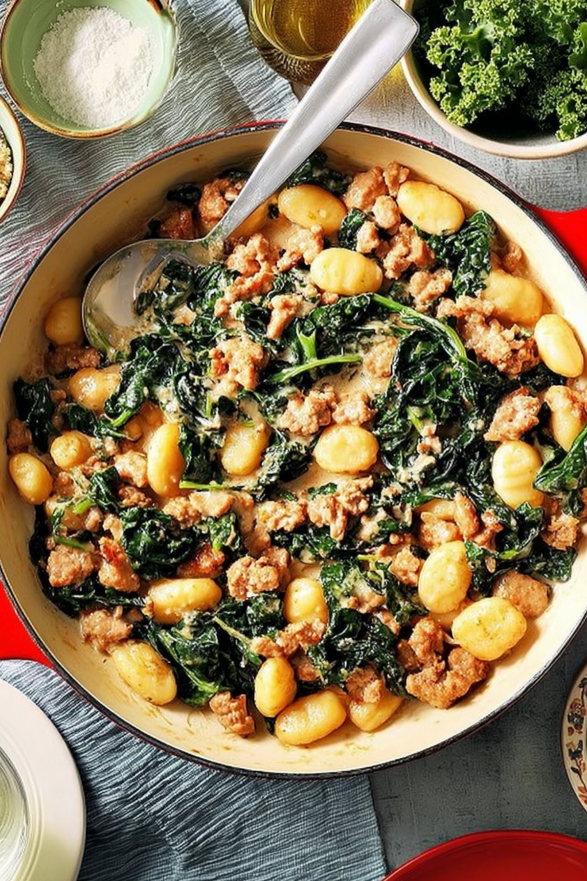 Sausage and Kale Gnocchi Skillet