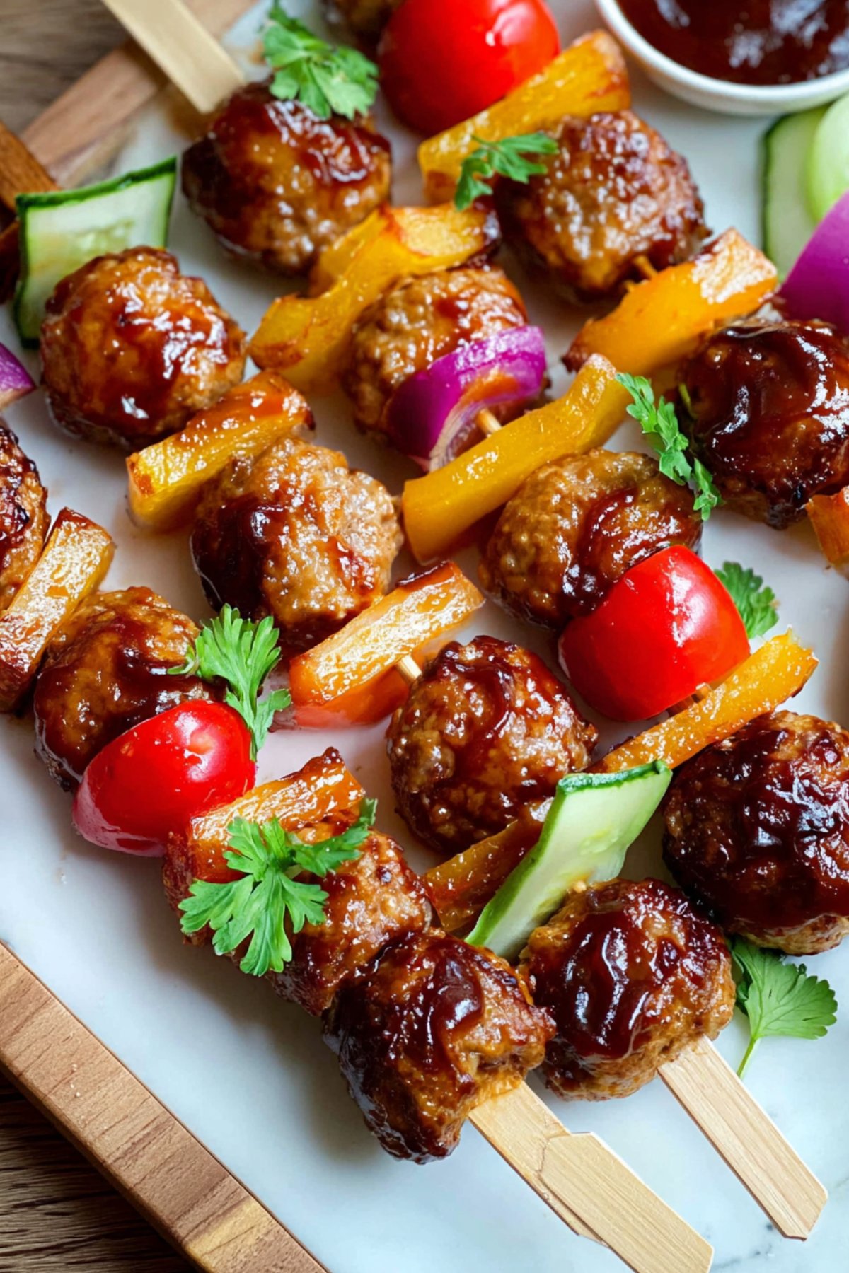 Turkey Meatball Skewers
