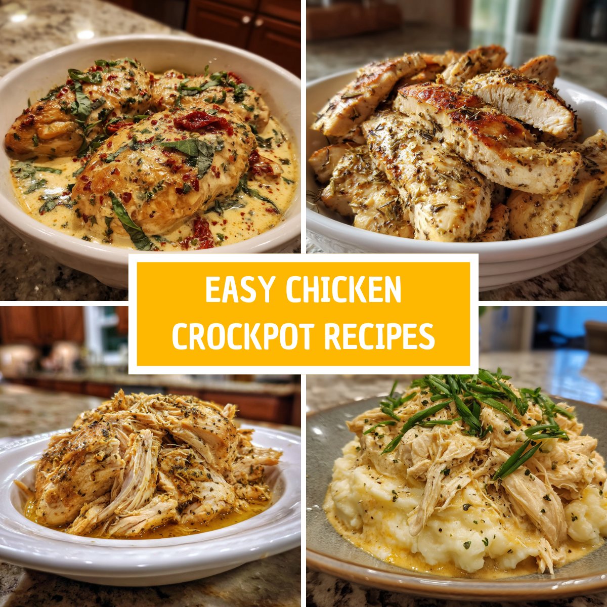 EASY Chicken Crockpot Recipes