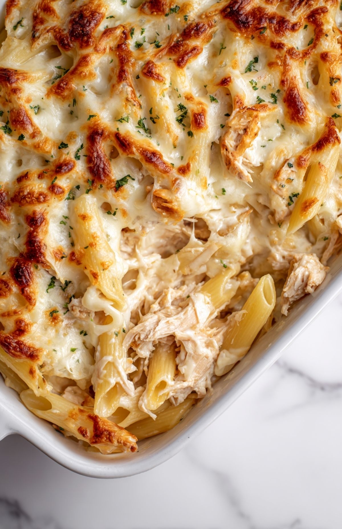Cheesy Chicken Alfredo Bake