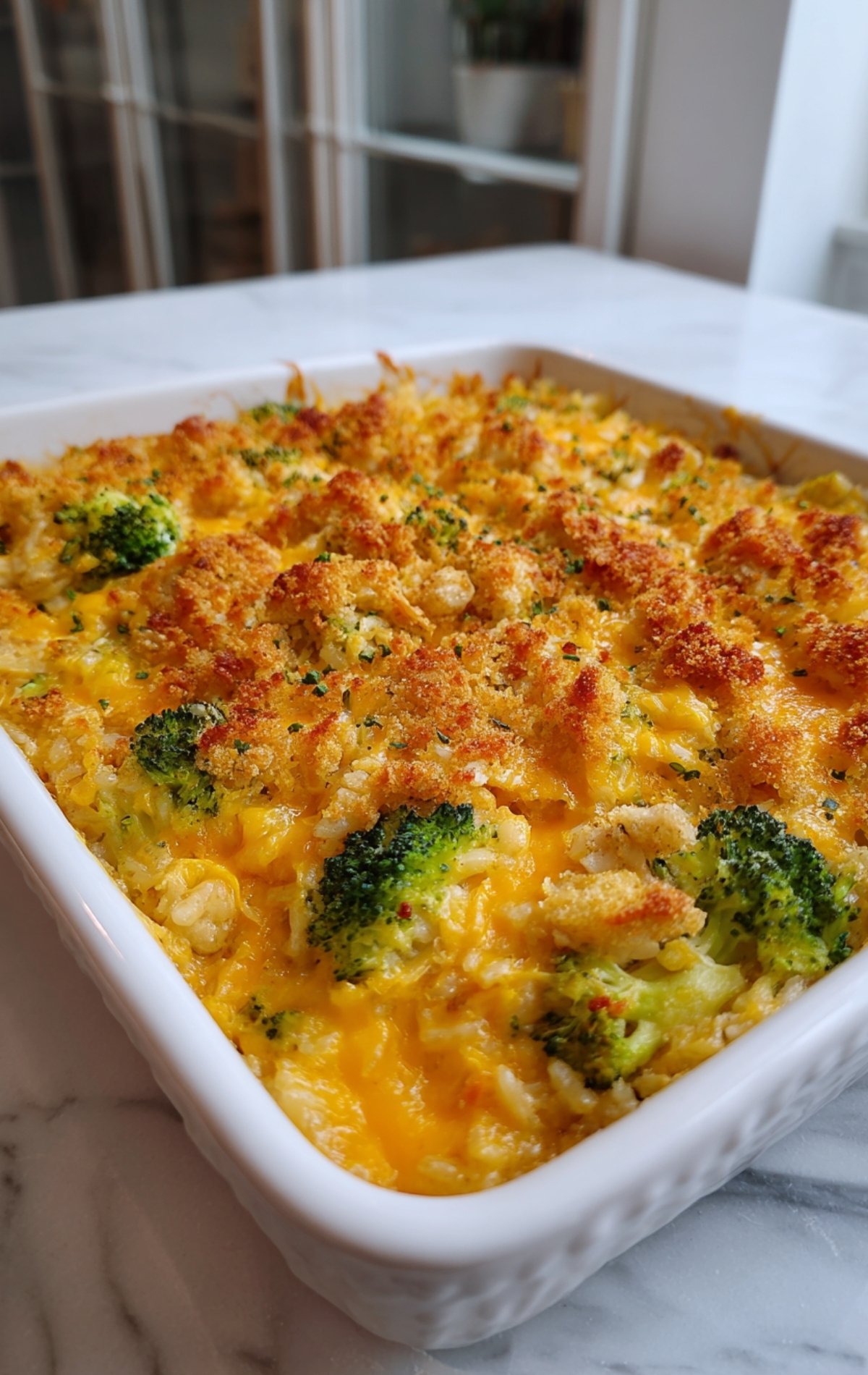 Cheesy Chicken Broccoli Rice Casserole