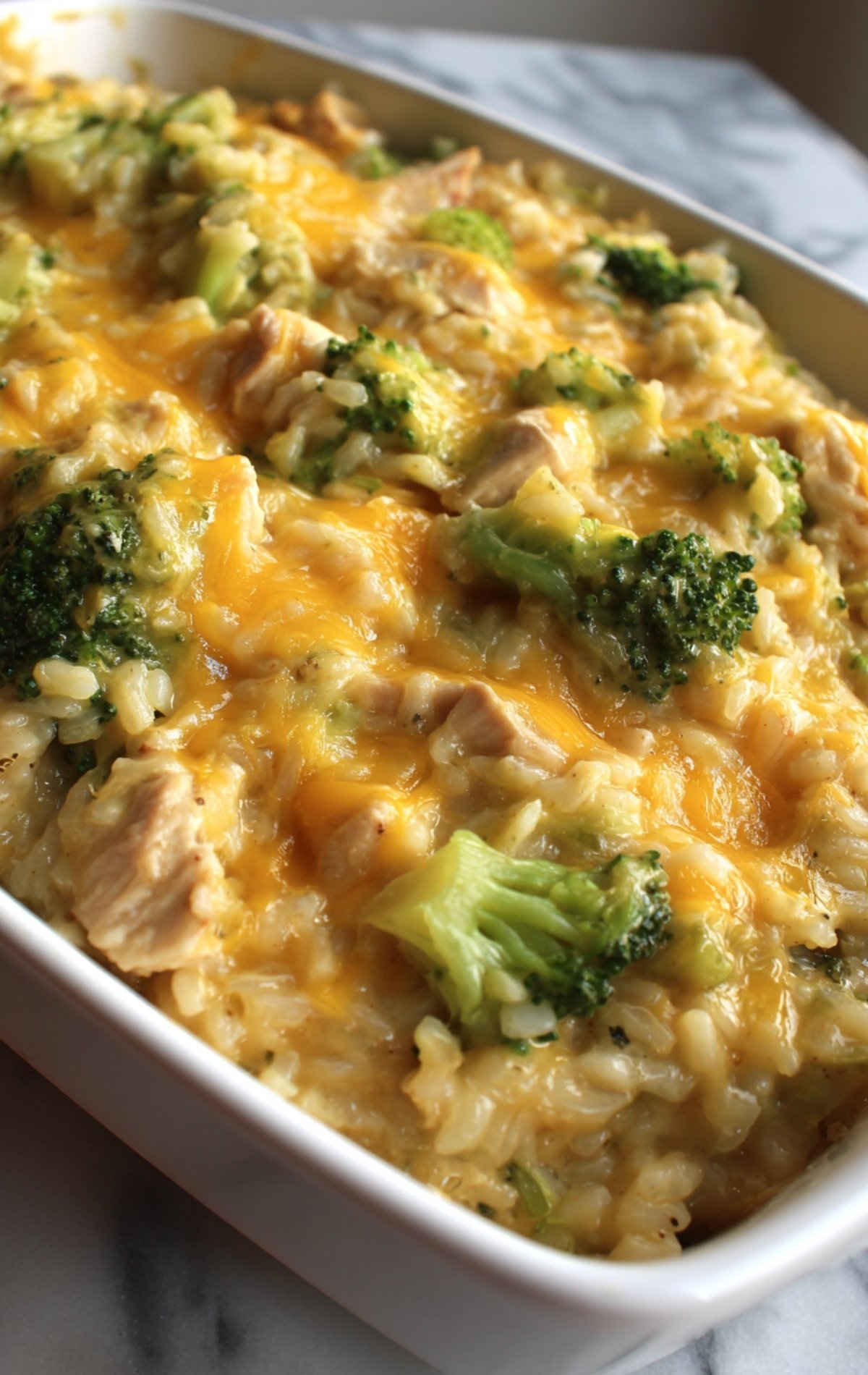 Cheesy Chicken & Broccoli Rice Casserole