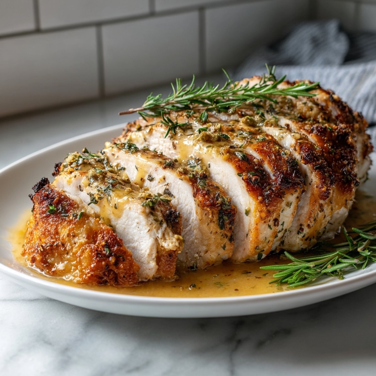Herb Butter Roasted Turkey Breast