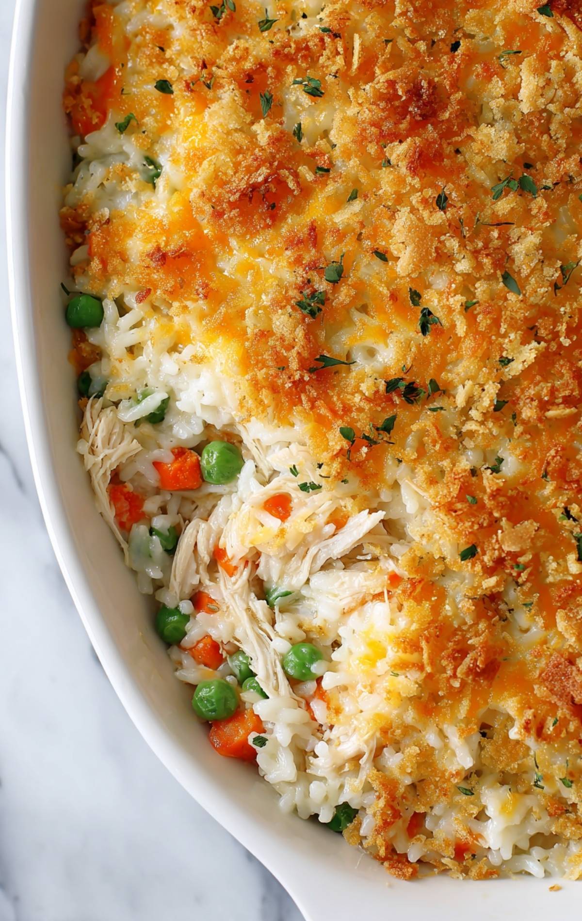 Lazy Day Creamy Chicken & Rice Casserole