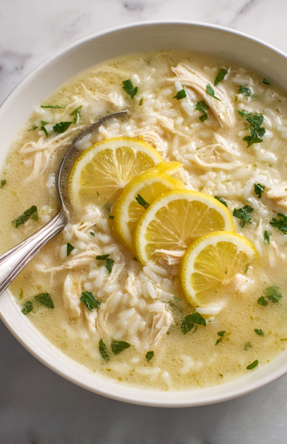 Lemon Chicken & Rice Soup